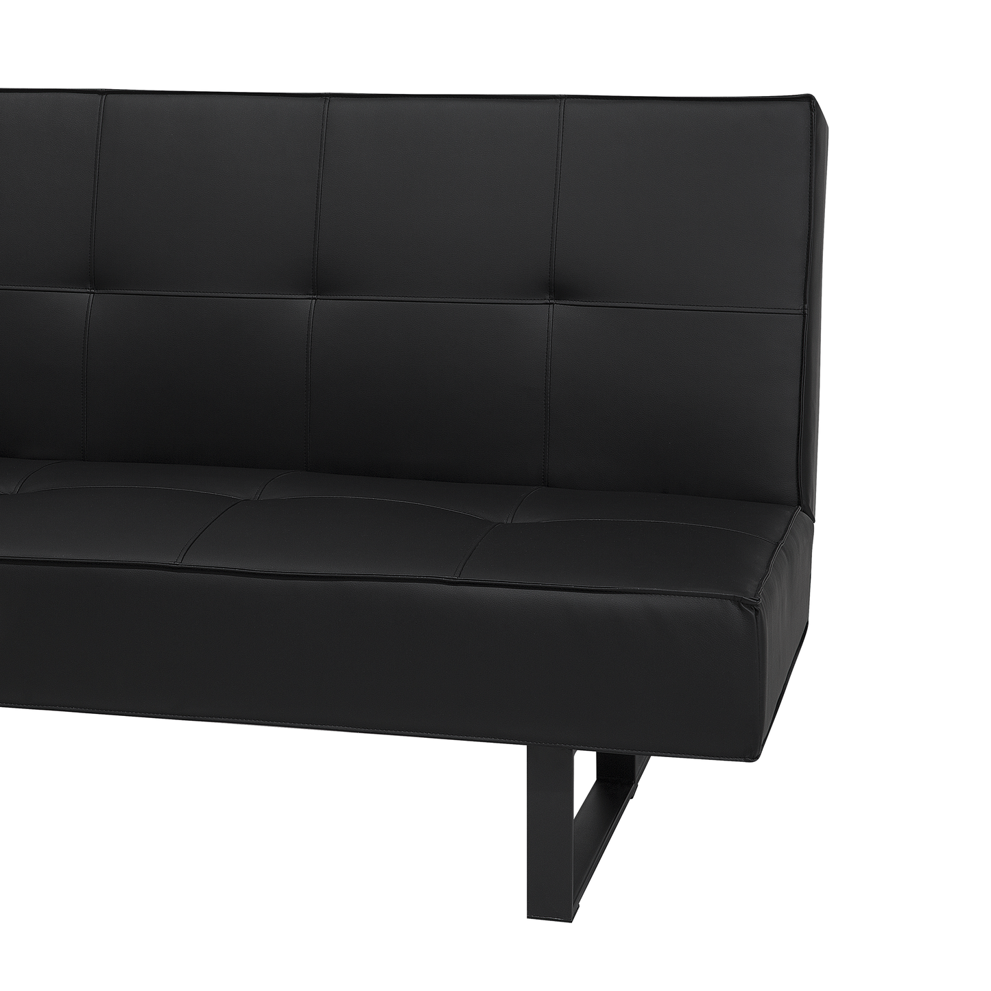 3-Sitzer Schlafsofa Kunstleder schwarz 189 cm DERBY