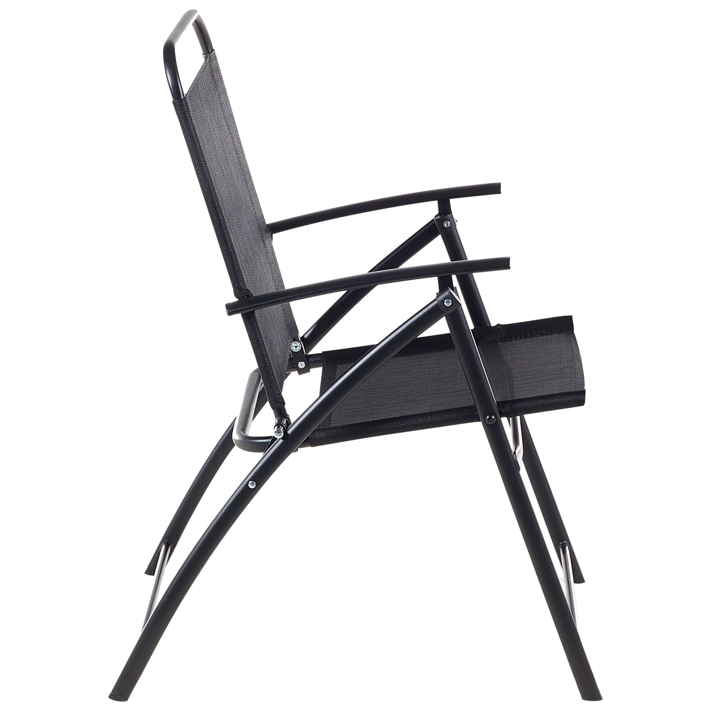 Gartenstuhl 4er Set LIVO Metall Schwarz