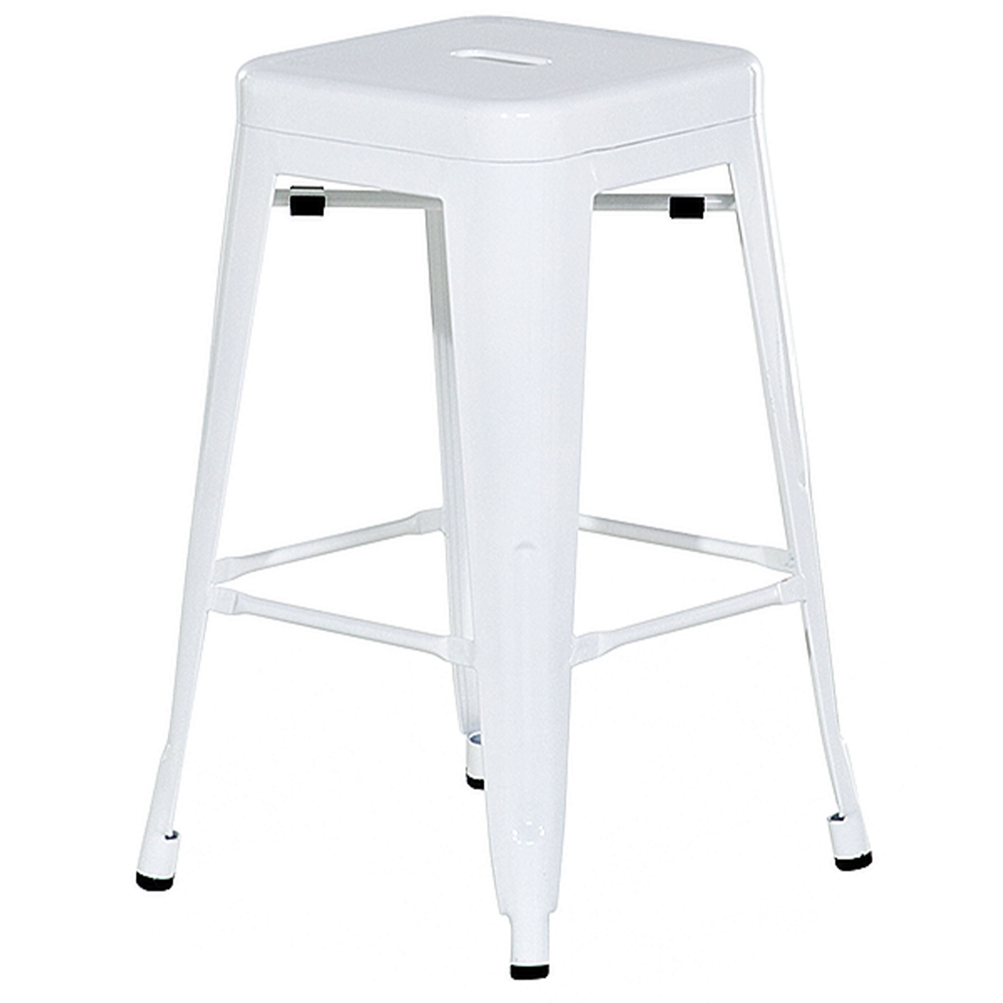 Set mit 2 Barhockern CABRILLO Metall Weiss