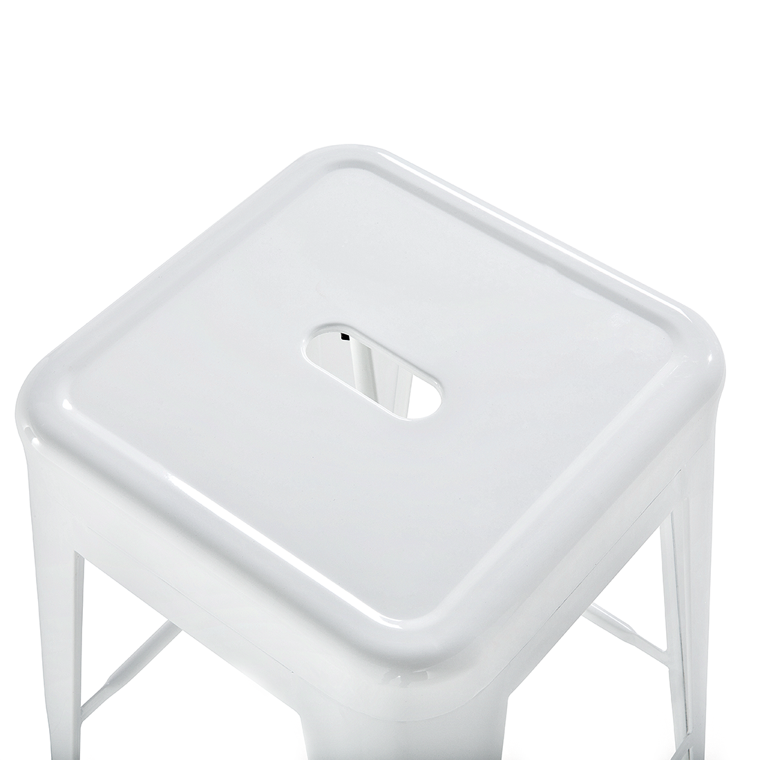 Set mit 2 Barhockern CABRILLO Metall Weiss