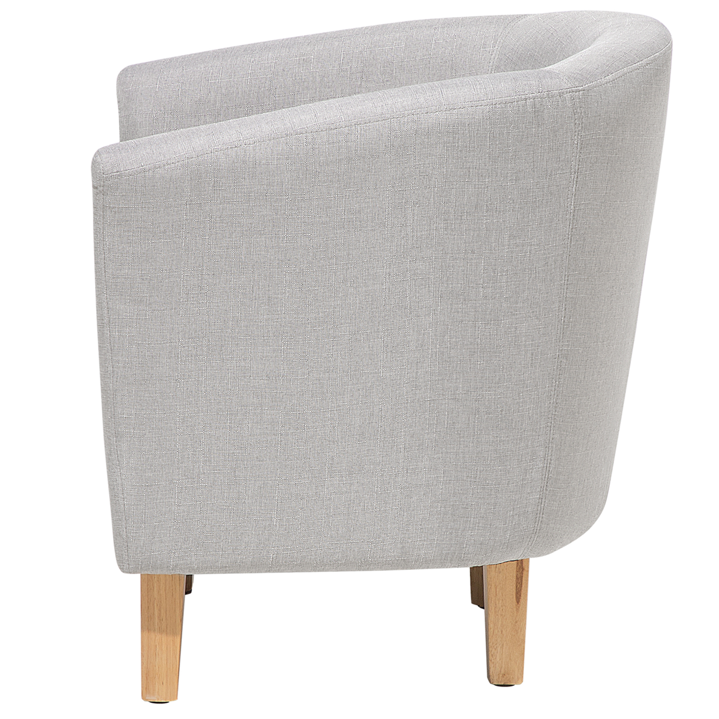 Sessel HOLDEN mit Fussstütze Stoff Hellgrau