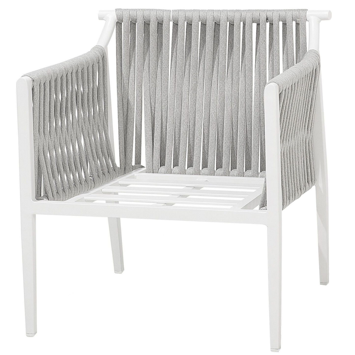 Lounge Set mit Tisch 4-Sitzer LATINA Metall Grau