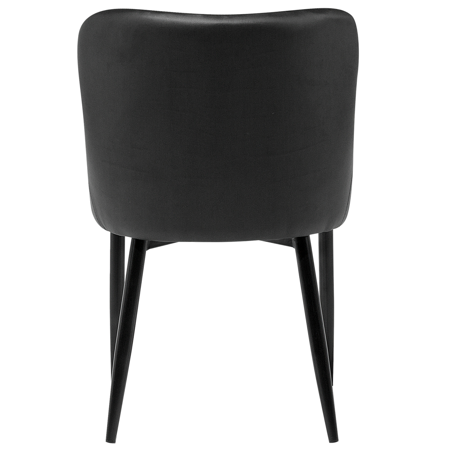 Esszimmerstuhl 2er Set SOLANO Kunstleder Schwarz