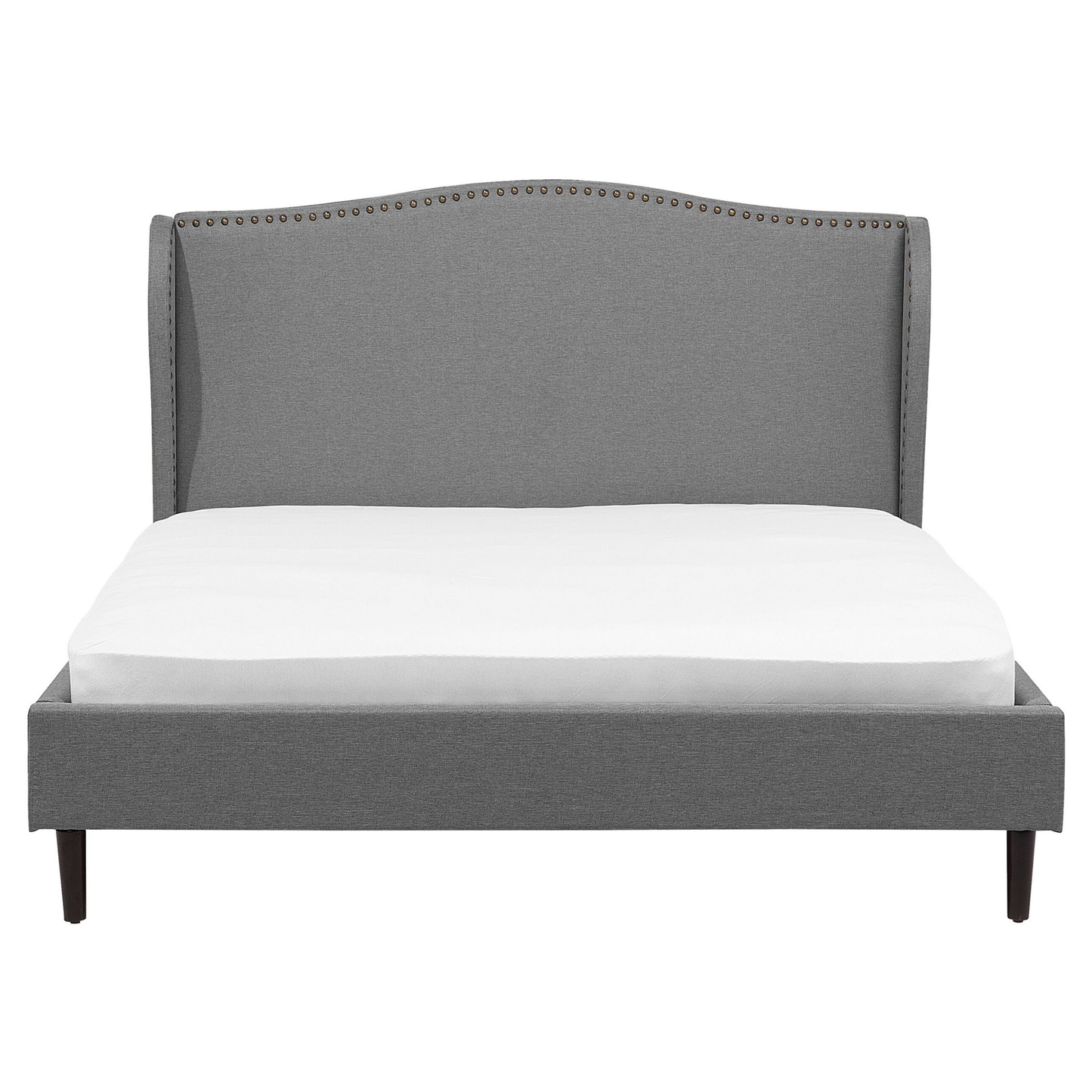 Bett mit Lattenrost Stoff COLMAR 160 x 200 cm Grau