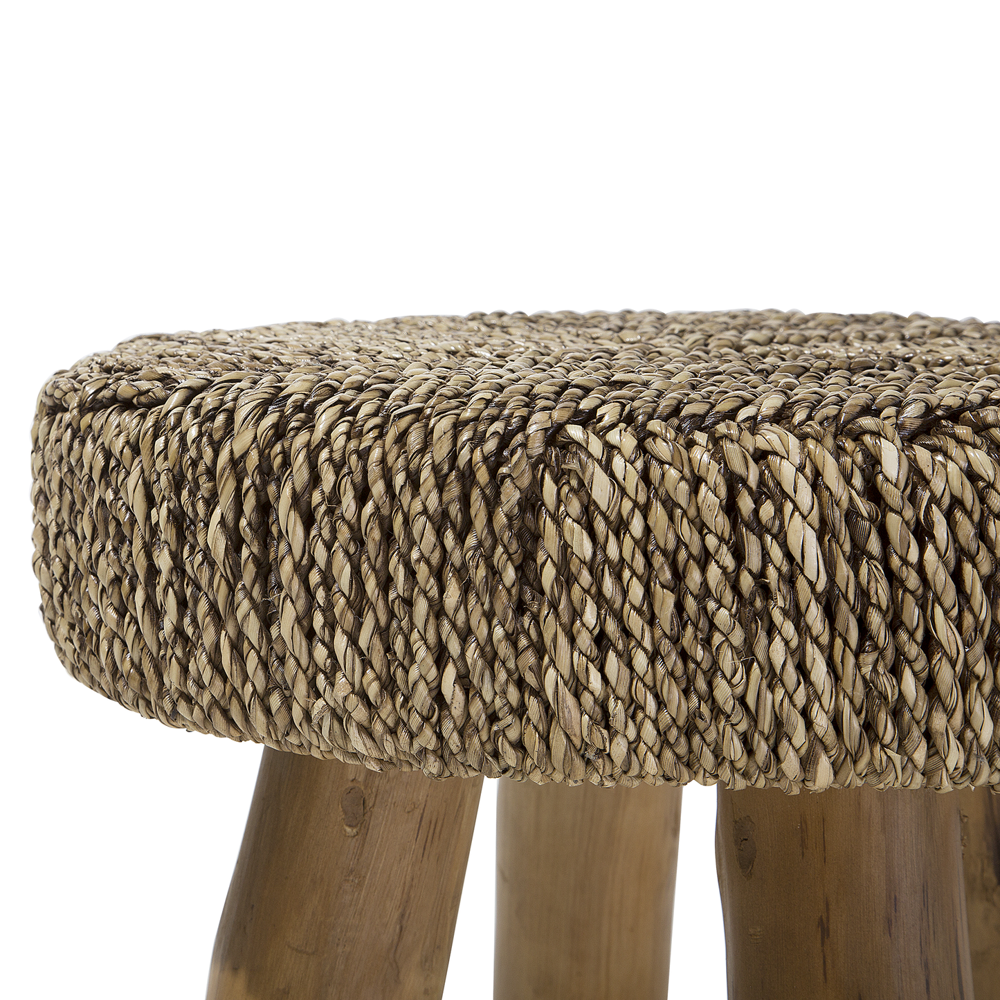 Beistelltisch Teakholz hellbraun ⌀ 44 cm KELSEY