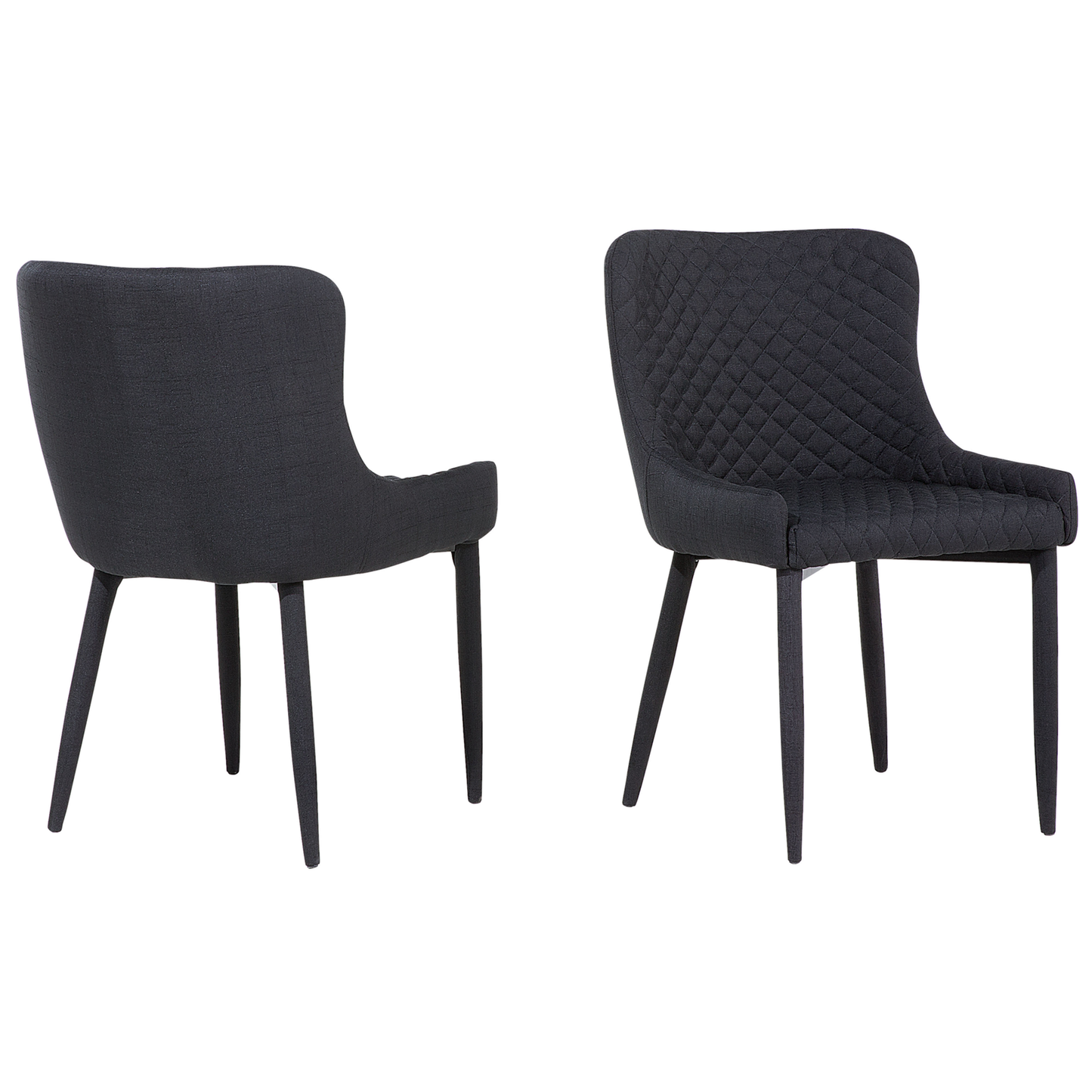 Esszimmerstuhl 2er Set SOLANO Schwarz