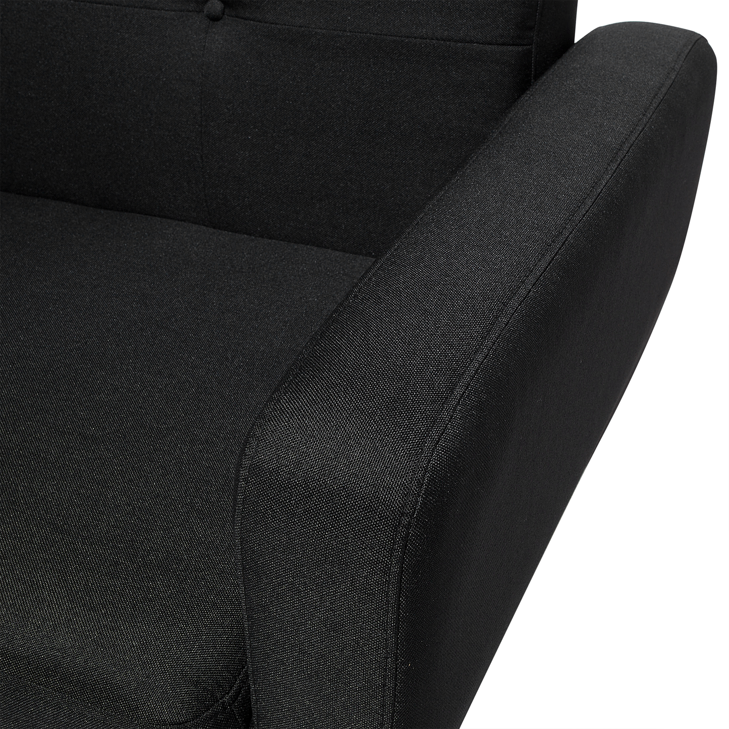 3-Sitzer Schlafsofa schwarz verstellbar FLORLI