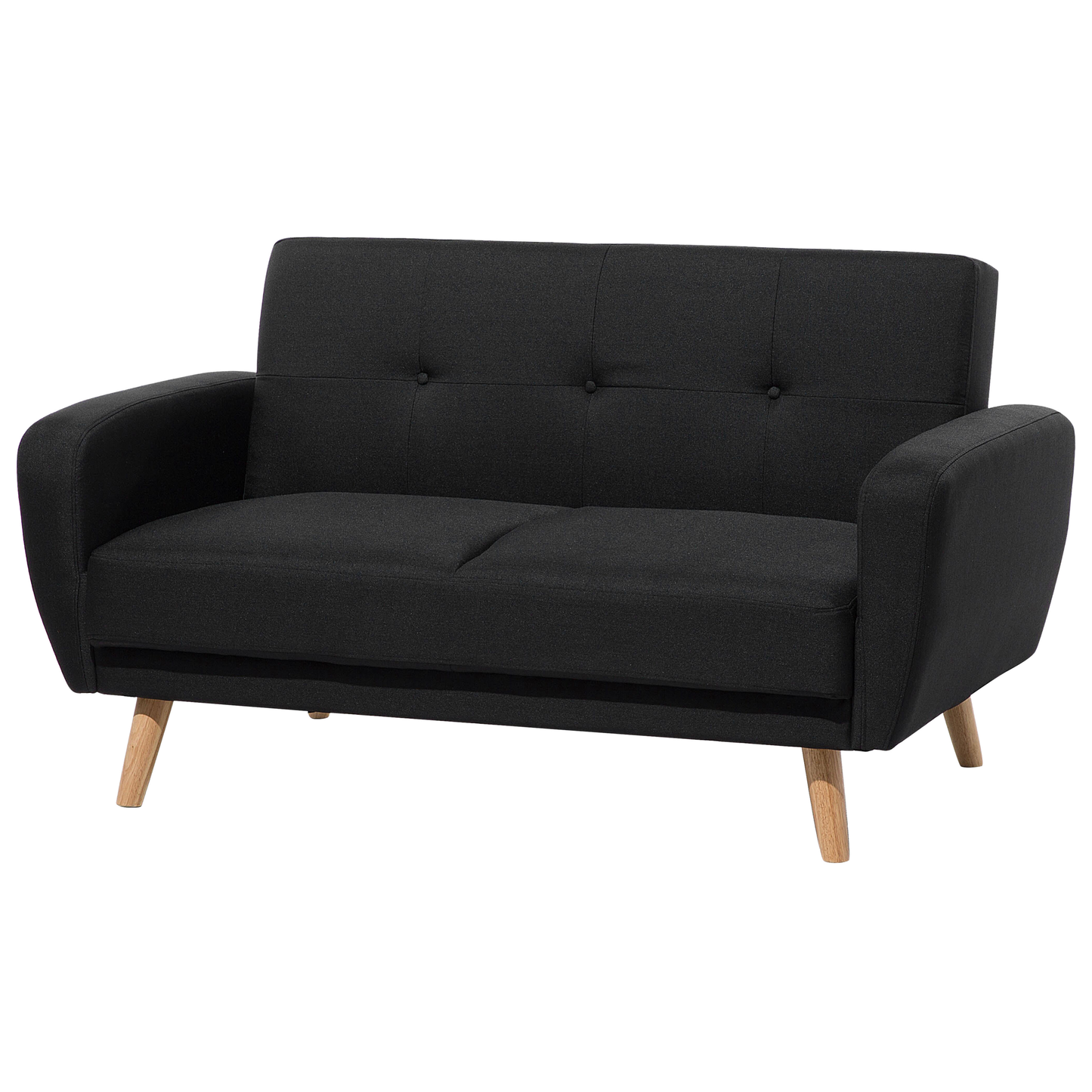 6-Sitzer Sofa Set schwarz verstellbar mit Ottomane FLORLI