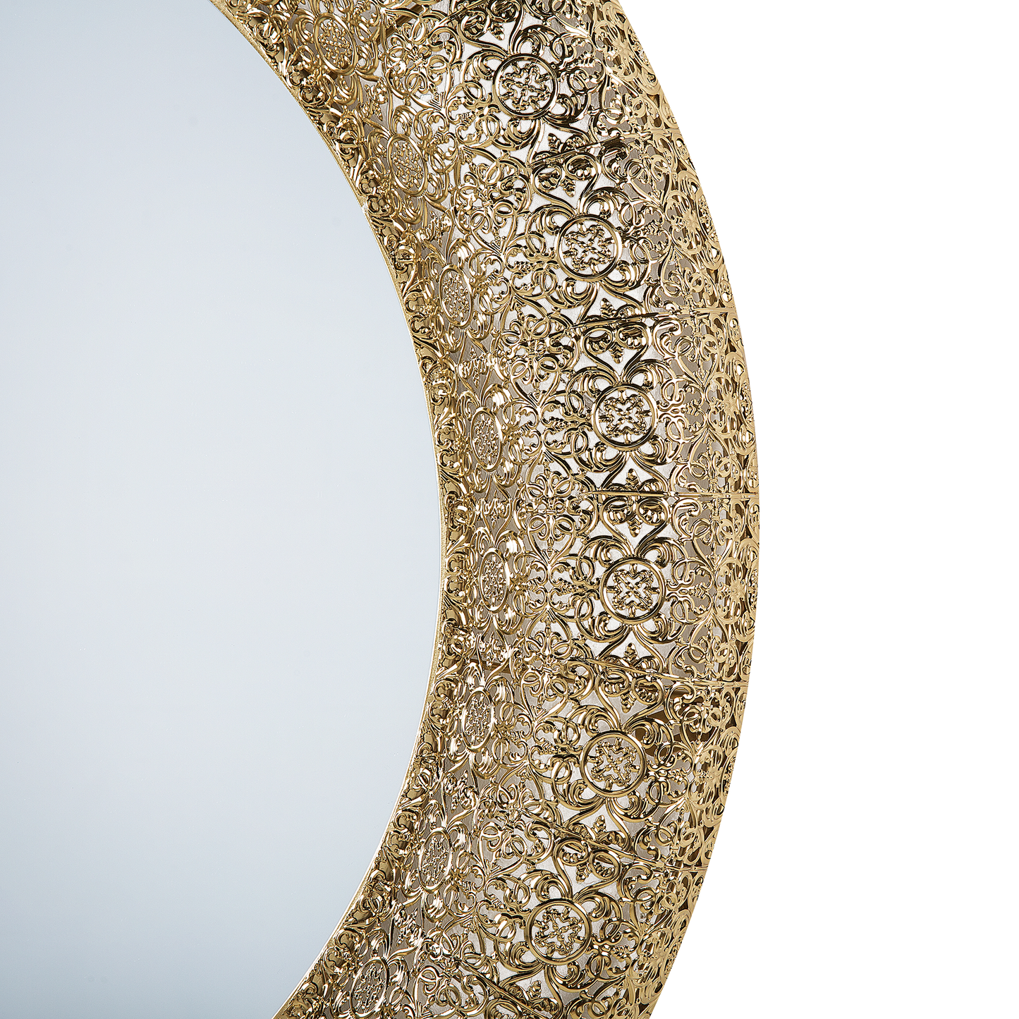 Wandspiegel CHANNAY 80 cm 80 cm Metall Gold