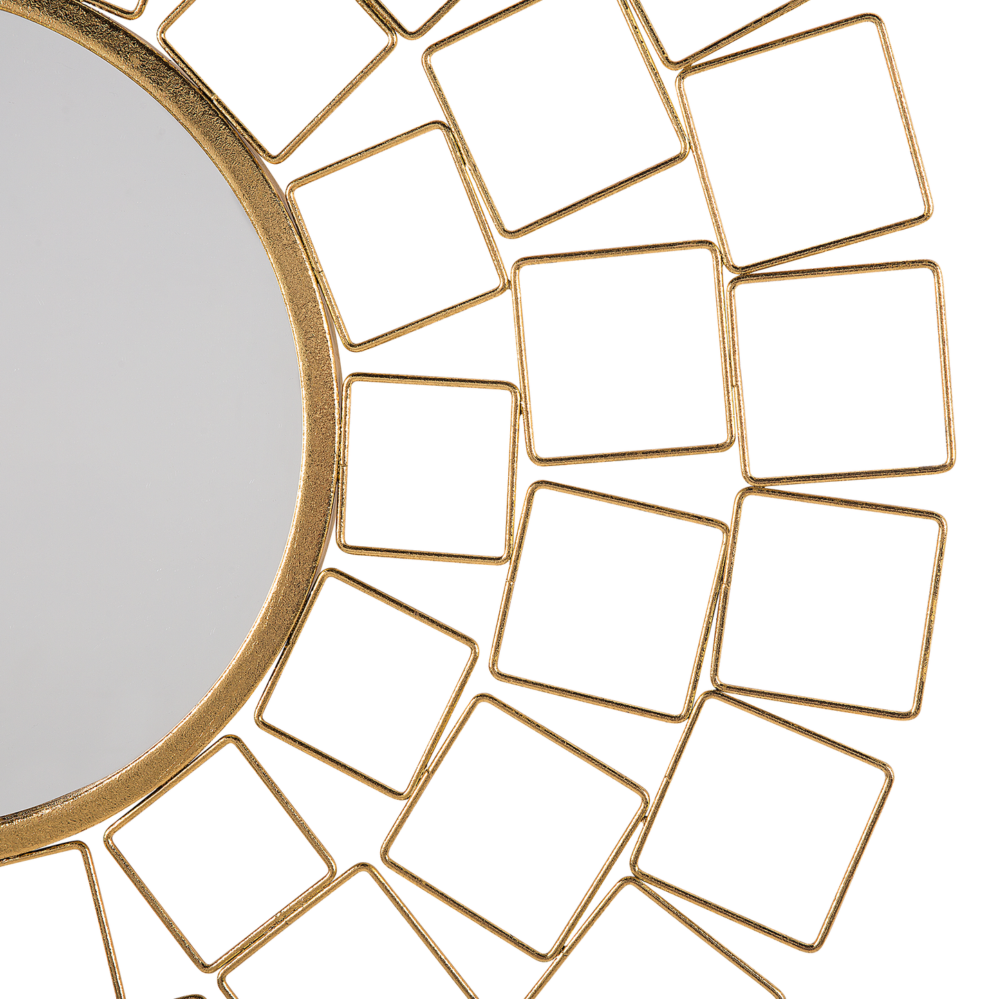 Wandspiegel LABRIT 90 cm 90 cm Metall Gold