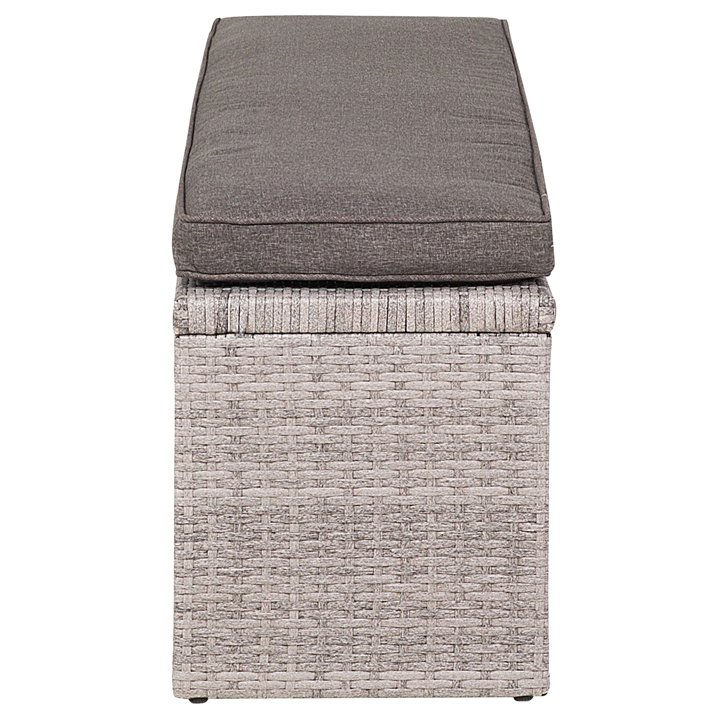 Lounge Set mit Tisch 8-Sitzer VITERBO inkl. Kissen Polyrattan Grau