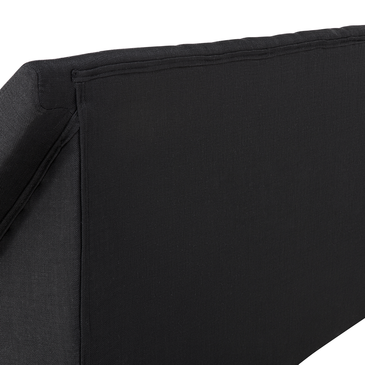 Polsterbett Leinenoptik schwarz Lattenrost 180 x 200 cm VICHY