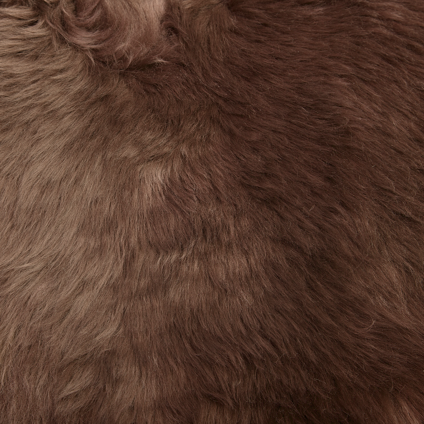 Schaffell-Teppich dunkelbraun 100-110 cm Langhaar ULURU