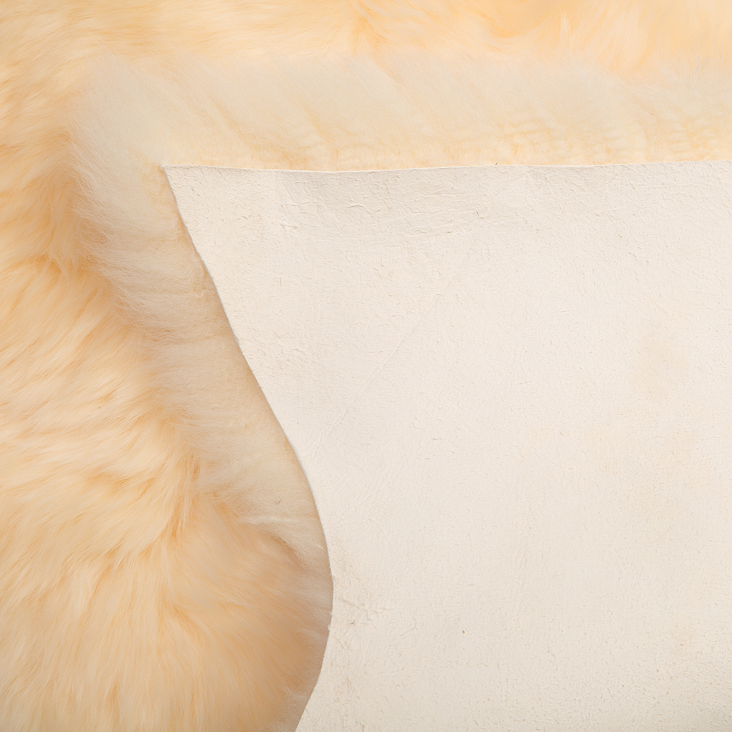 Schaffell-Teppich beige 100-110 cm Langhaar ULURU