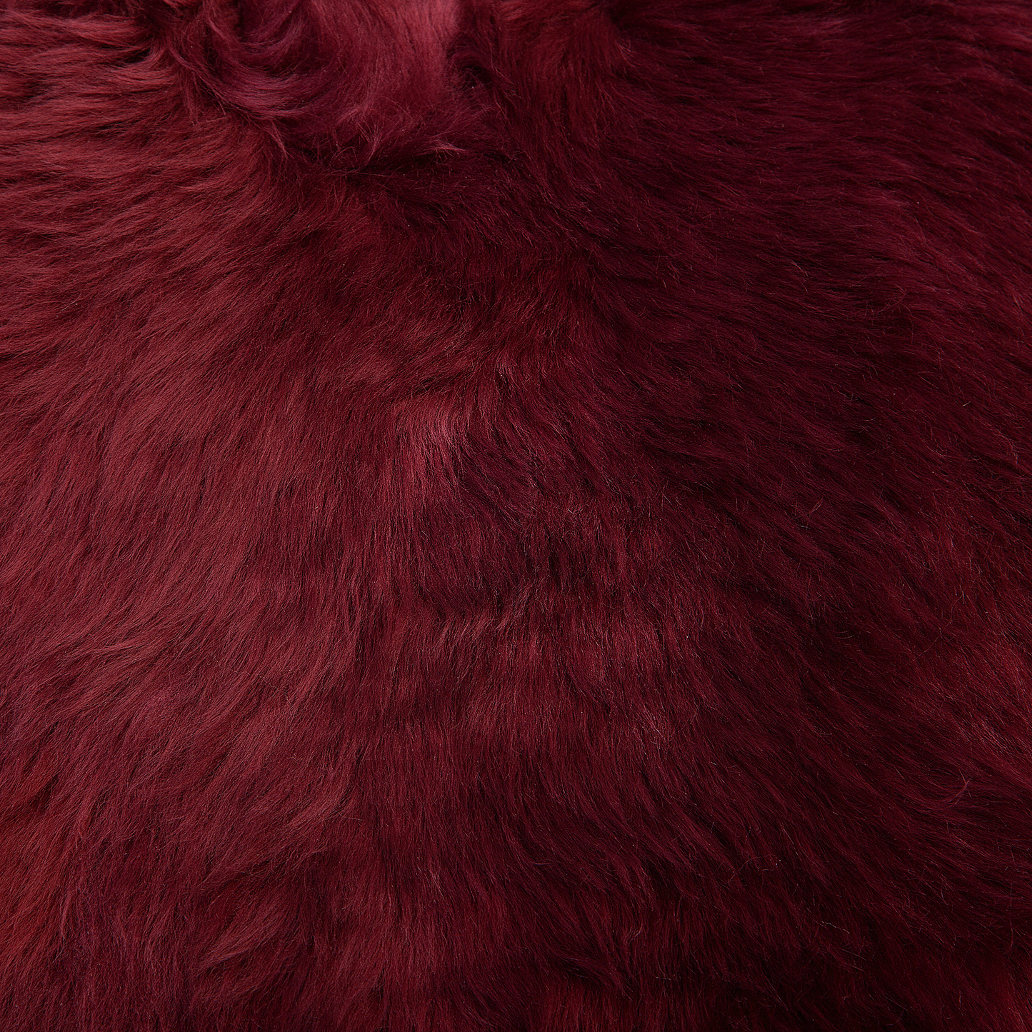 Schaffell-Teppich burgunderrot 100-110 cm Langhaar ULURU