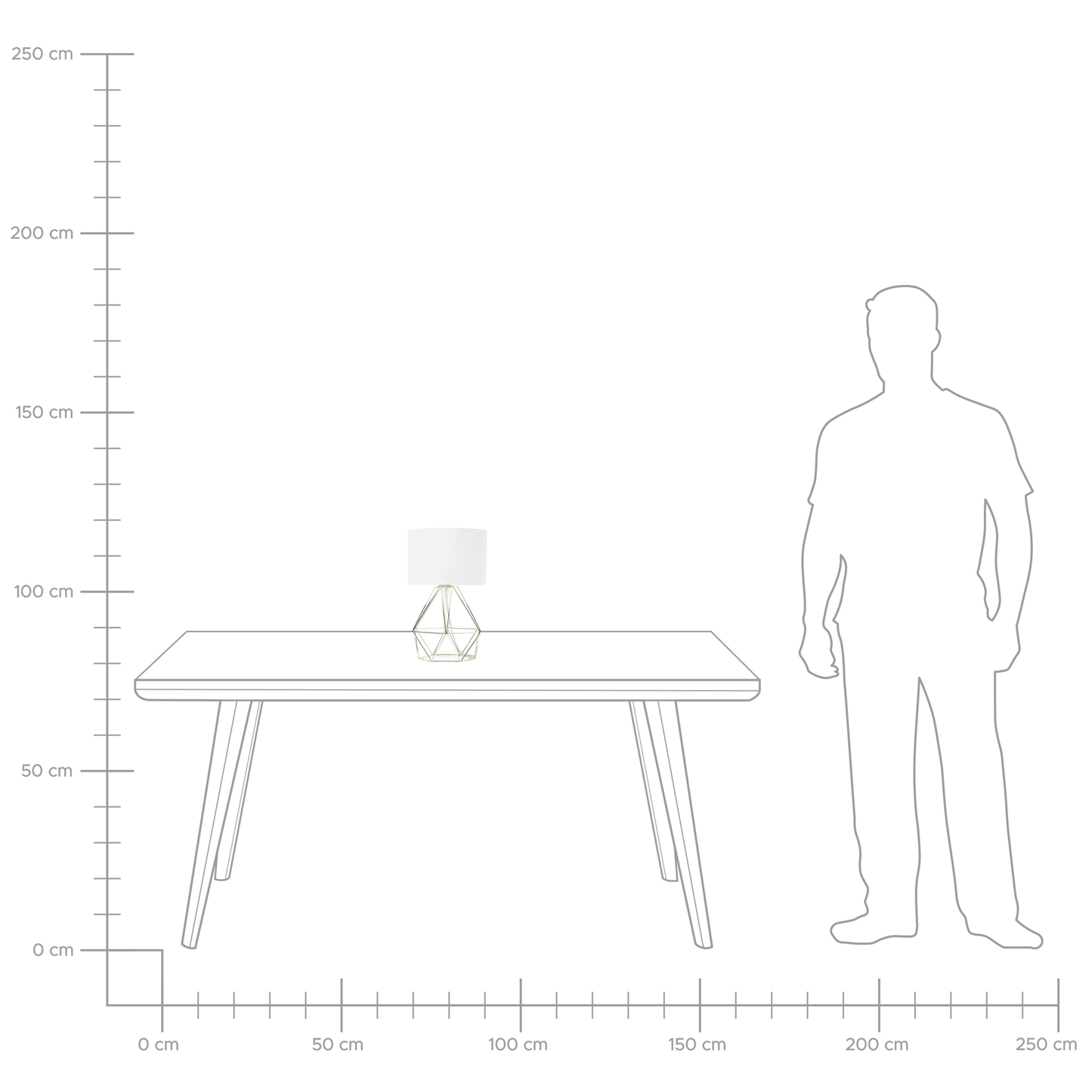 Tischleuchte MARONI Metall Gold