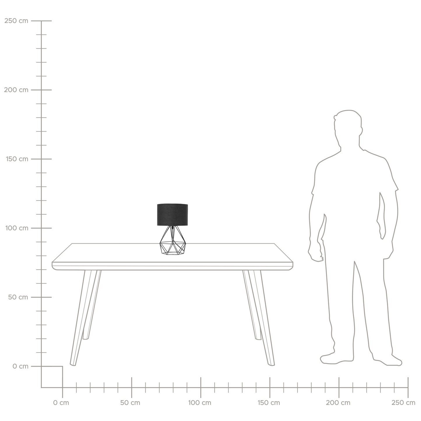 Tischleuchte MARONI Metall Schwarz