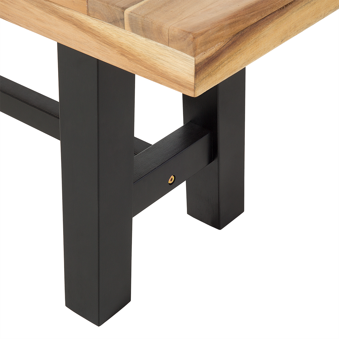 Gartenbank SCANIA 140 cm Akazienholz Schwarz