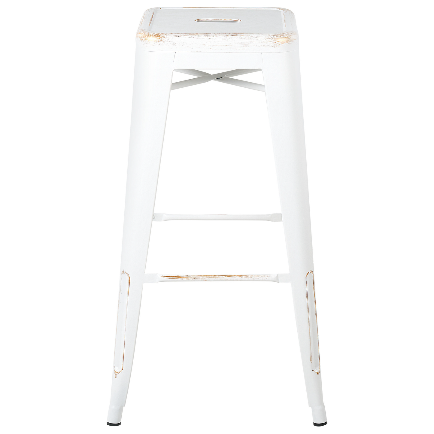 Barhocker 2er Set Metall Weiss CABRILLO