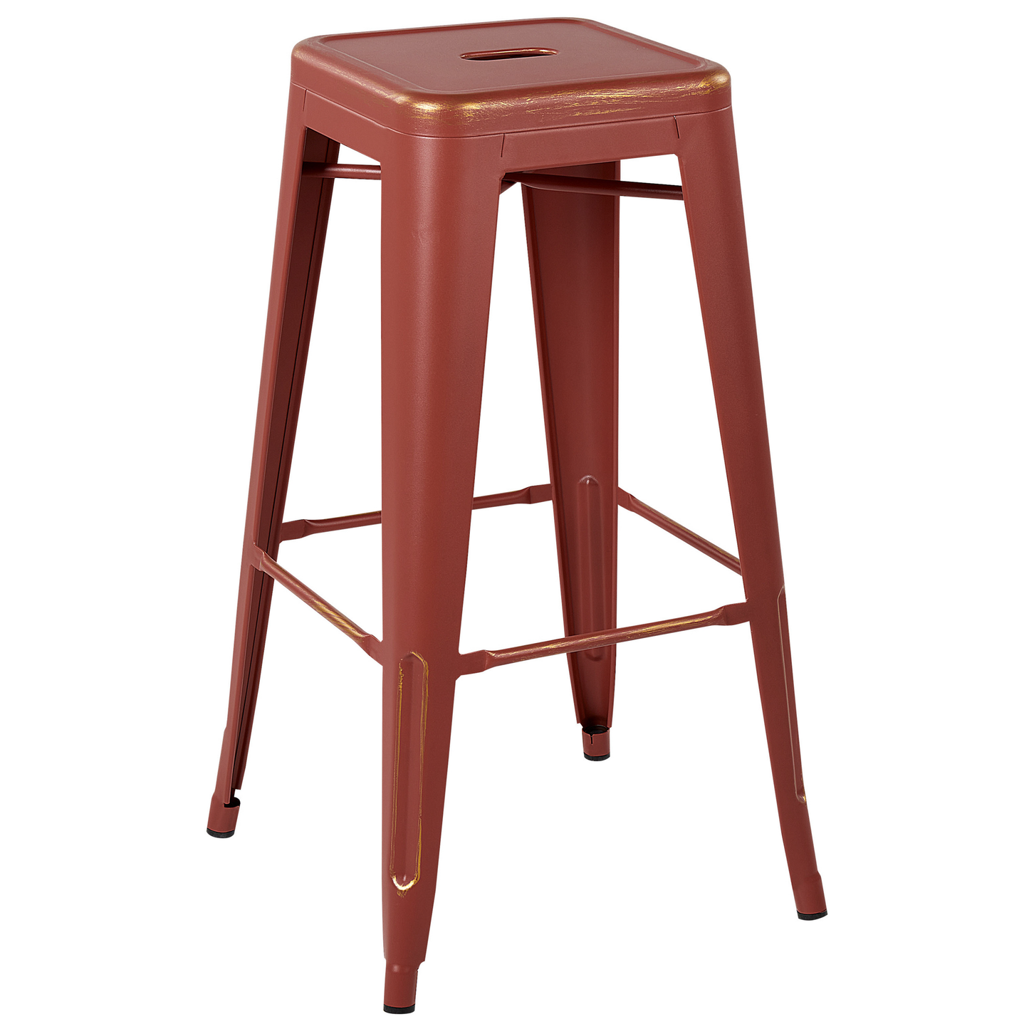 Set mit 2 Barhockern CABRILLO Metall Rot