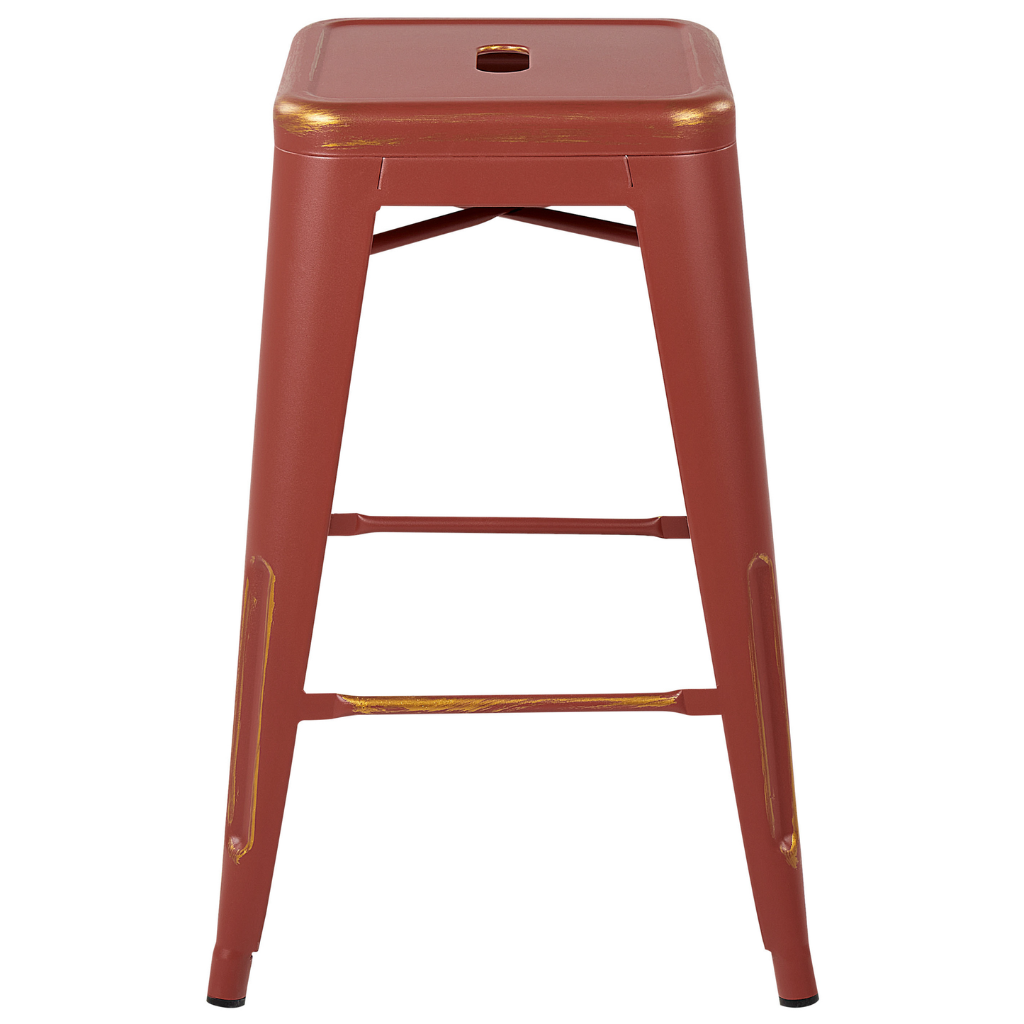 Set mit 2 Barhockern CABRILLO Metall Rot