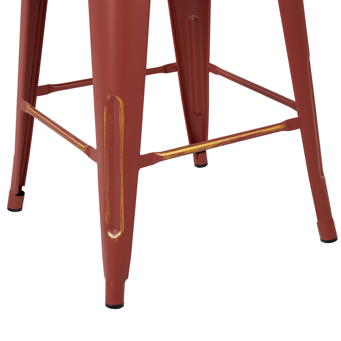 Set mit 2 Barhockern CABRILLO Metall Rot