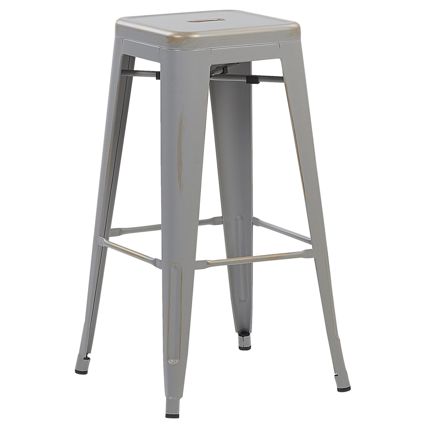 Barhocker 2er Set Metall Silber CABRILLO