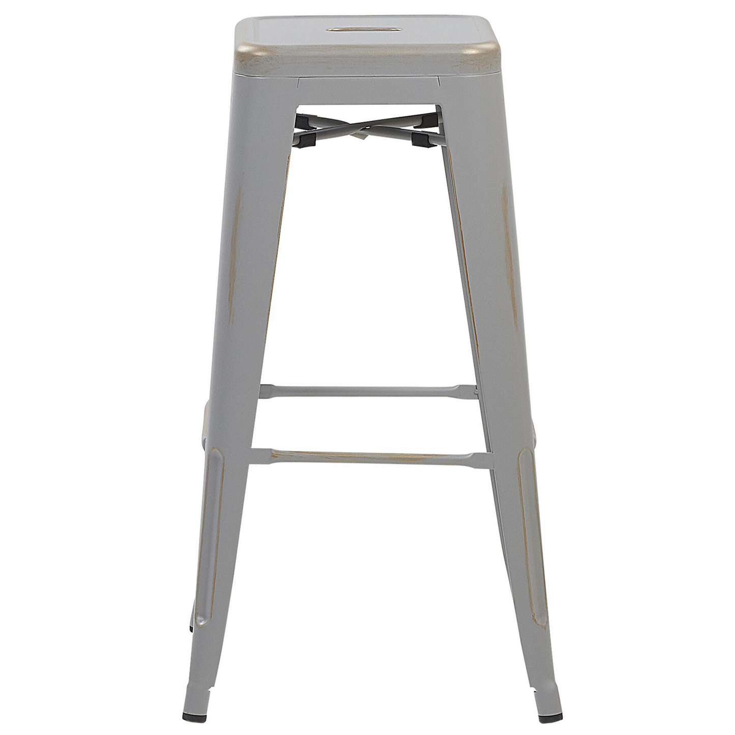 Barhocker 2er Set Metall Silber CABRILLO