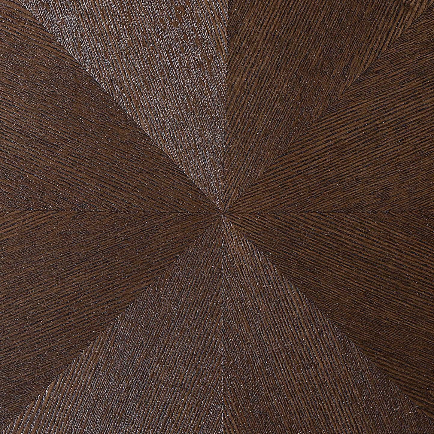 Beistelltisch dunkler Holzfarbton / silber ⌀ 44 cm RAMONA