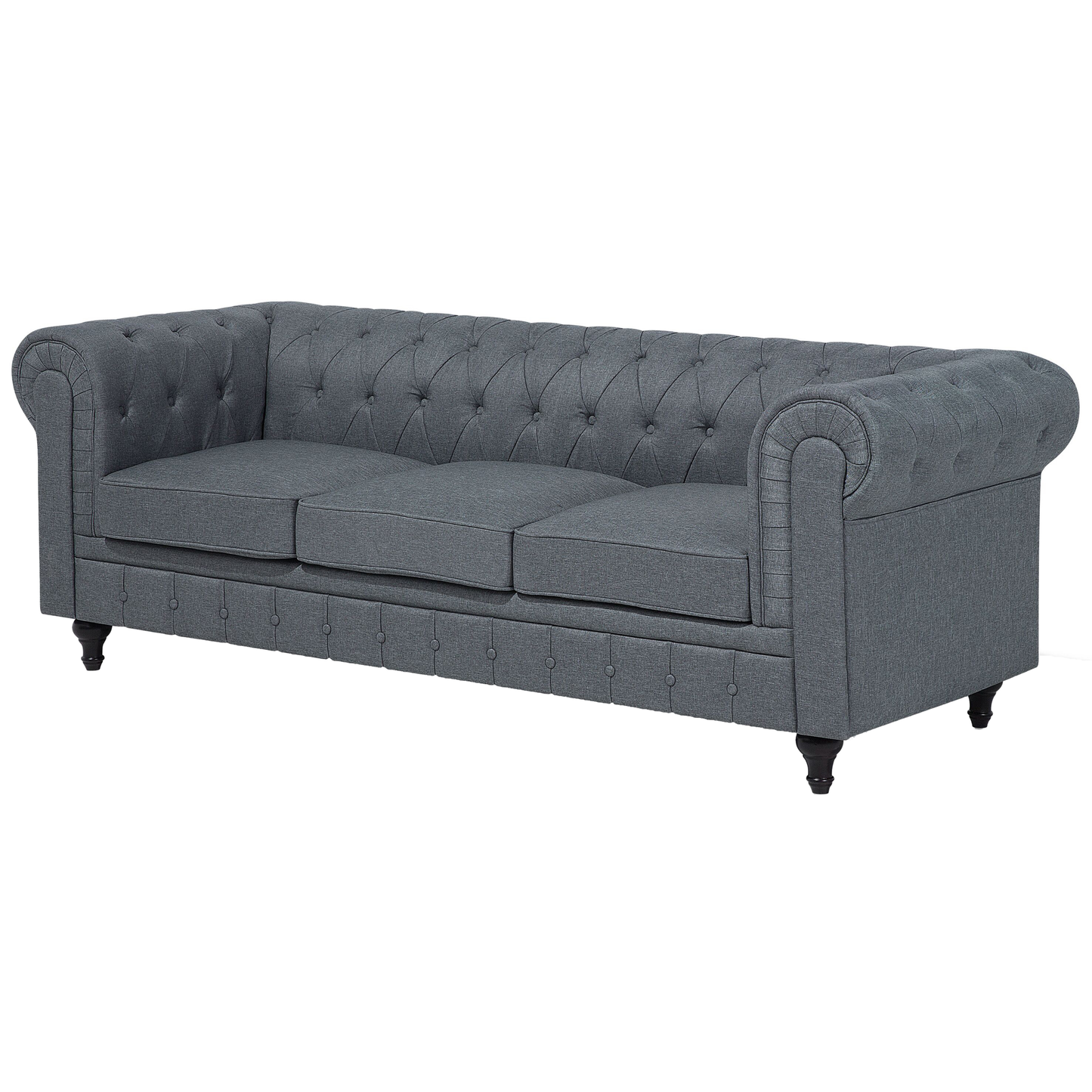 Ecksofa hellgrau rechtsseitig CHESTERFIELD