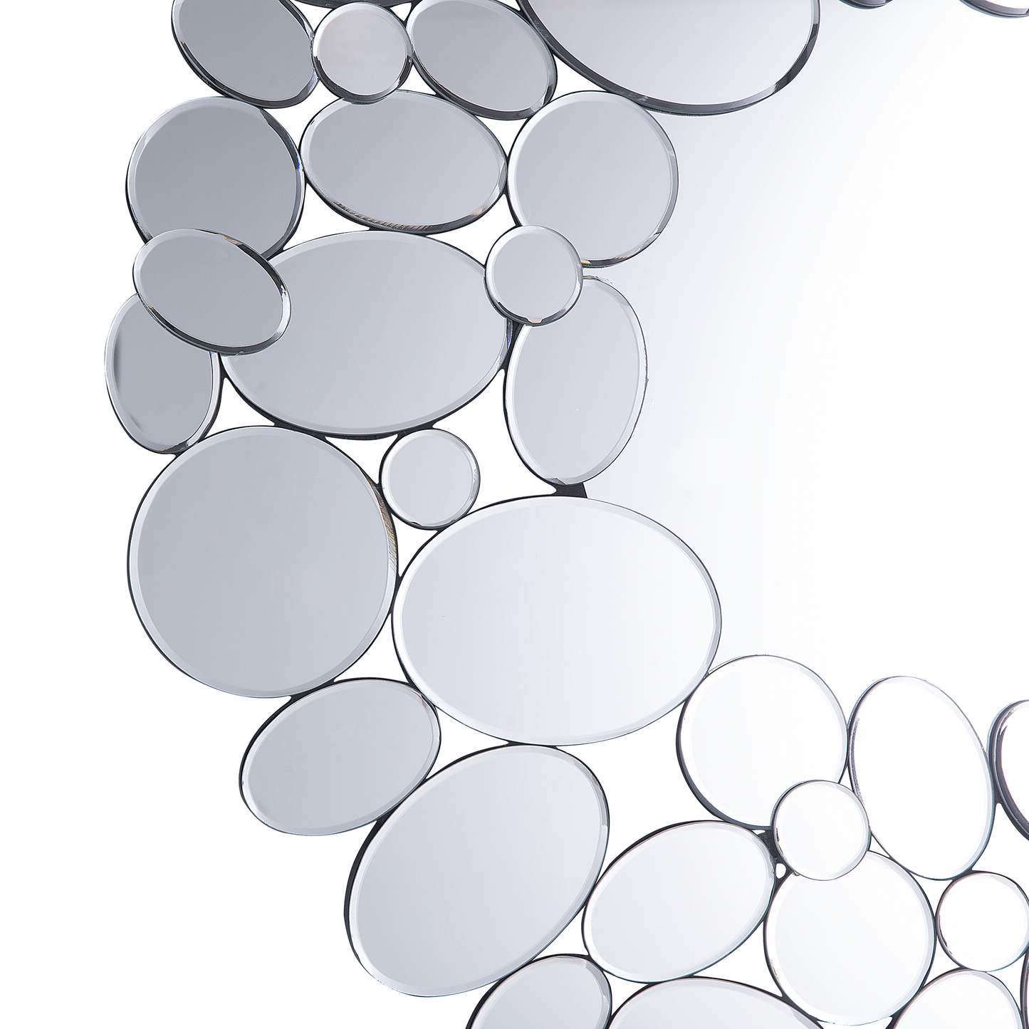 Wandspiegel 70 cm Silber LIMOGES