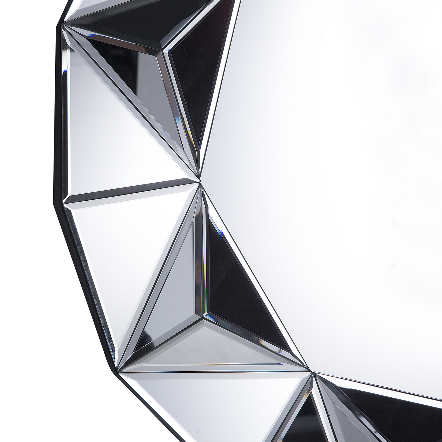 Wandspiegel HABAY 70 cm 70 cm Silber