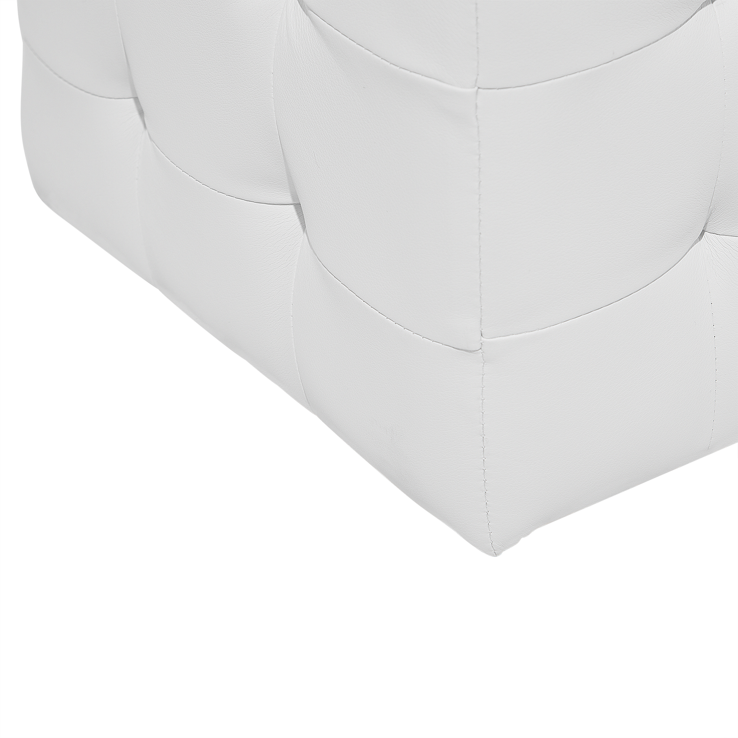 Aufbewahrungshocker MICHIGAN Kunstleder 72 cm 42 cm Weiss