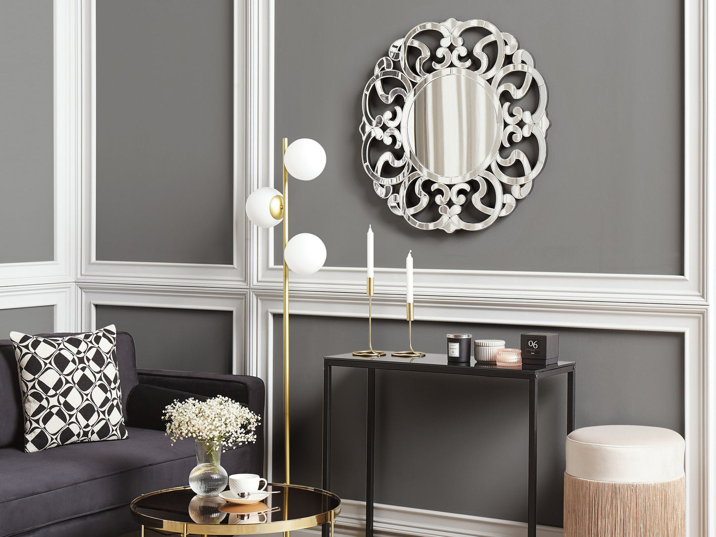 Wandspiegel MORNAIX 70 cm 70 cm Silber