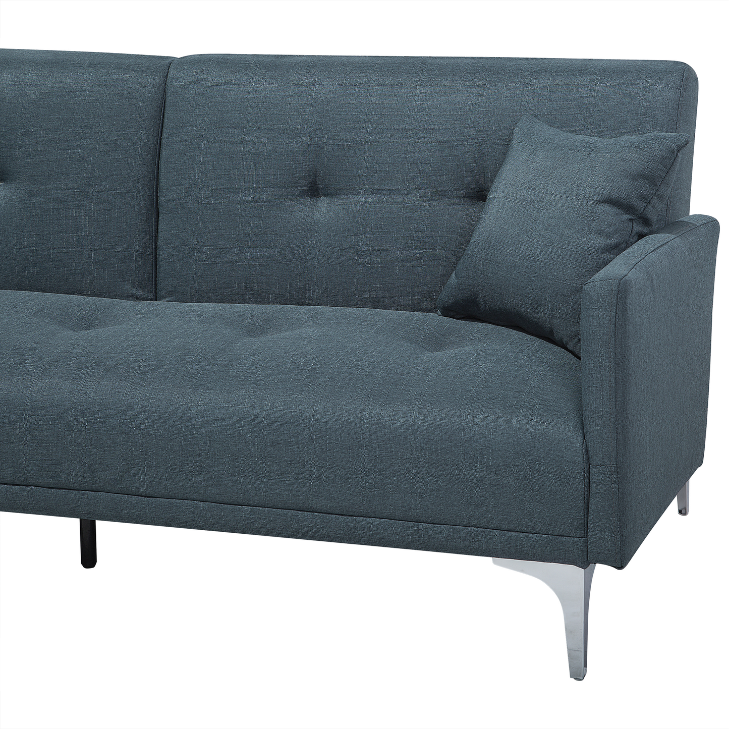3-Sitzer Schlafsofa dunkelblau / silber LUCAN