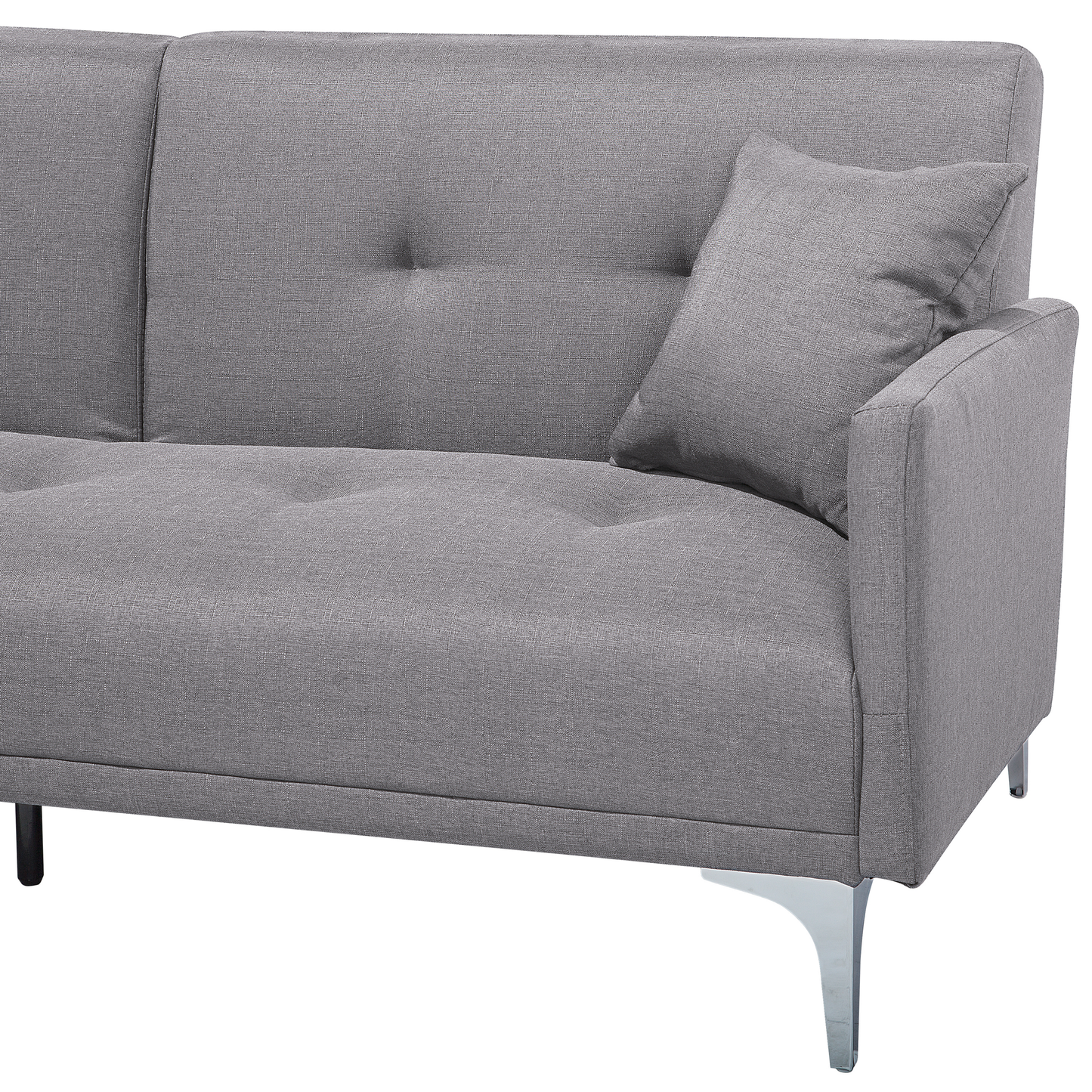 3-Sitzer Schlafsofa grau / silber LUCAN