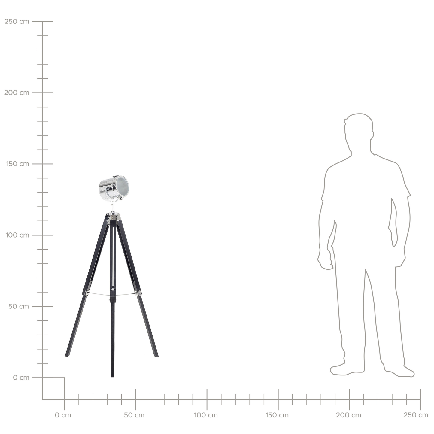 Stehlampe schwarz 143 cm rund ALZETTE