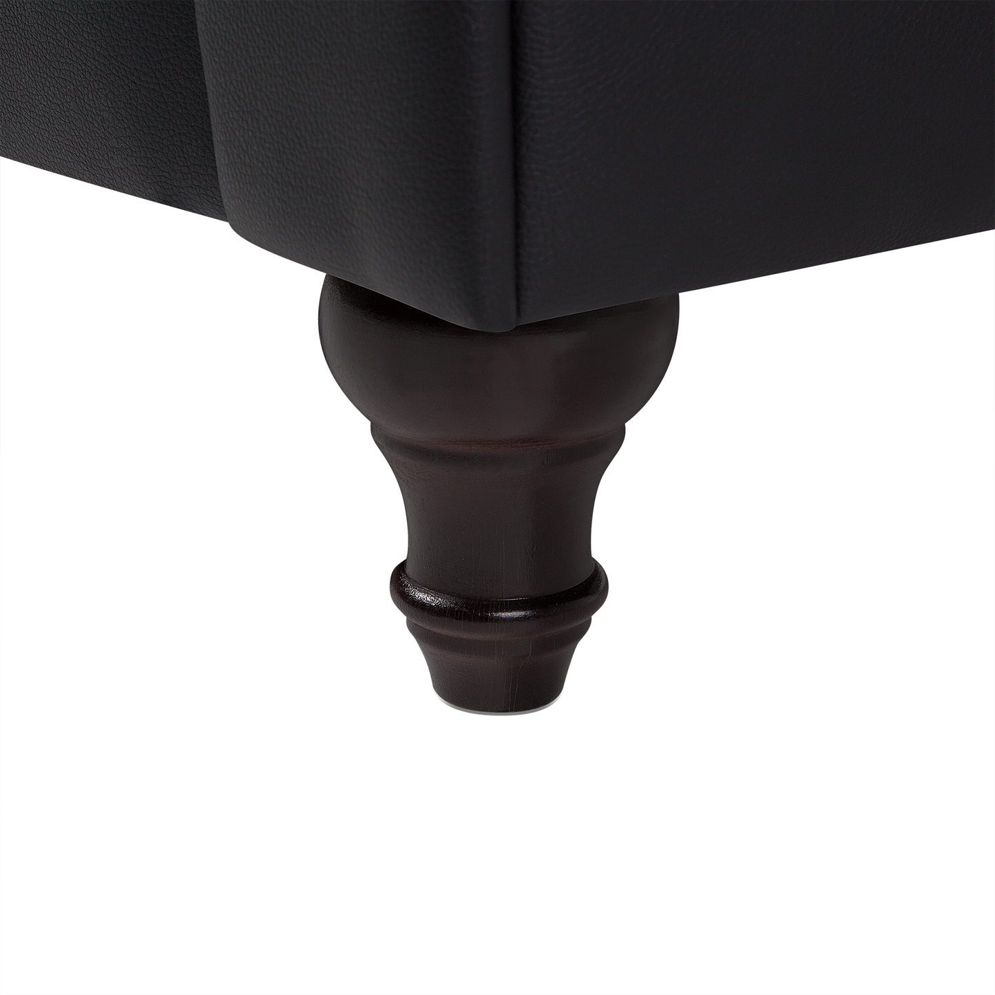 3-Sitzer Sofa Kunstleder schwarz CHESTERFIELD gross