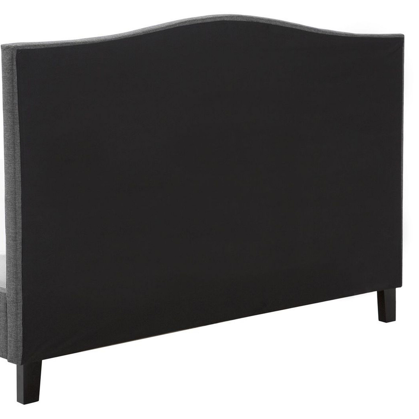 Bett mit Lattenrost Stoff MONTPELLIER 160 x 200 cm Dunkelgrau