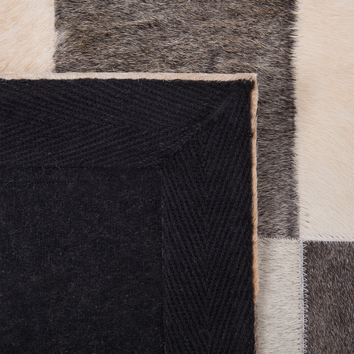 Teppich Kuhfell mehrfarbig 200 x 300 cm Patchwork Kurzflor SOKE