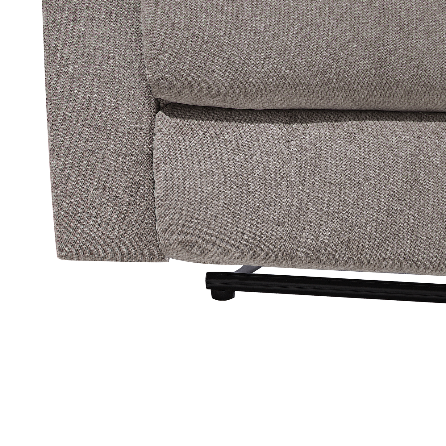 2-Sitzer Sofa Polsterbezug taupe verstellbar BERGEN