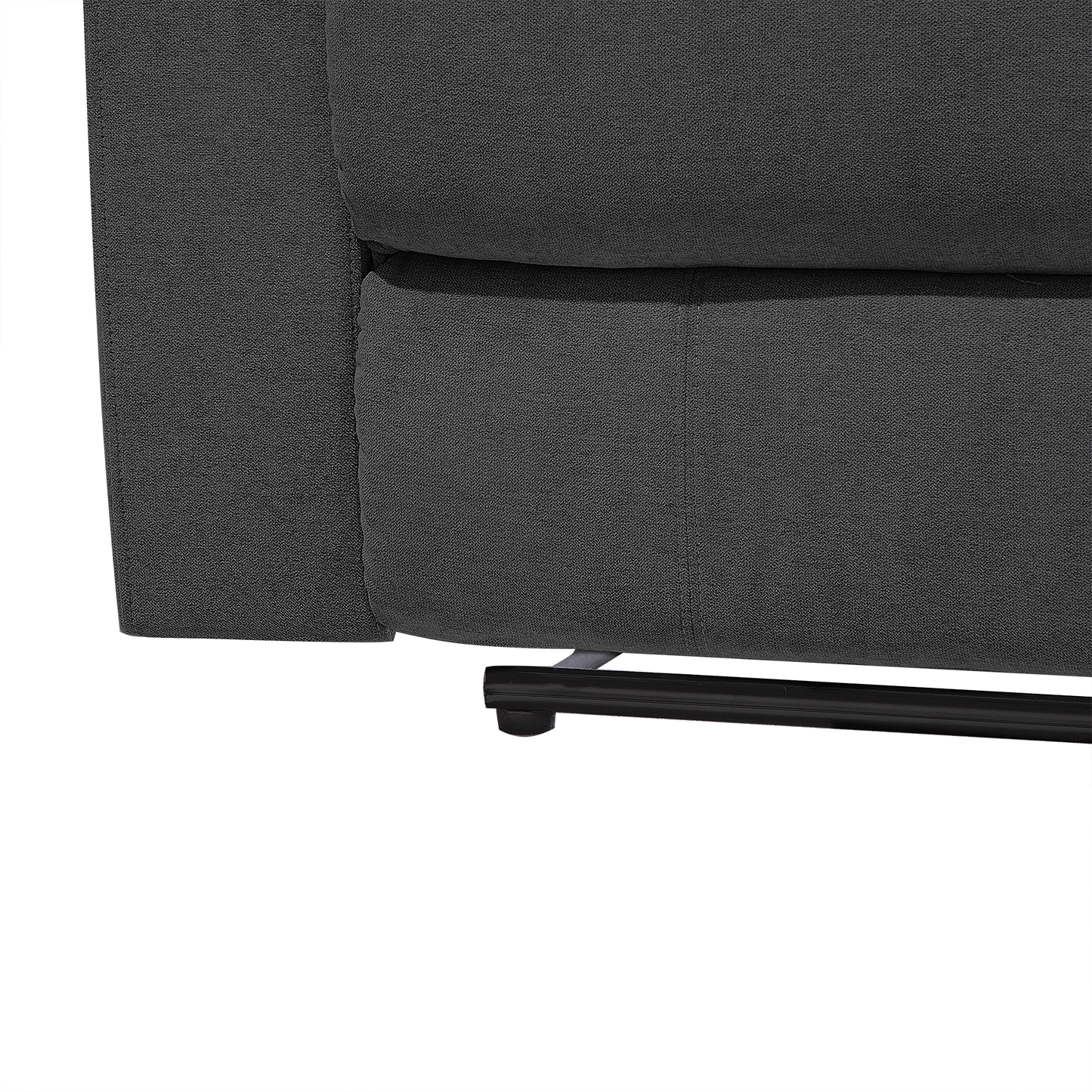 2-Sitzer Sofa Polsterbezug dunkelgrau verstellbar BERGEN