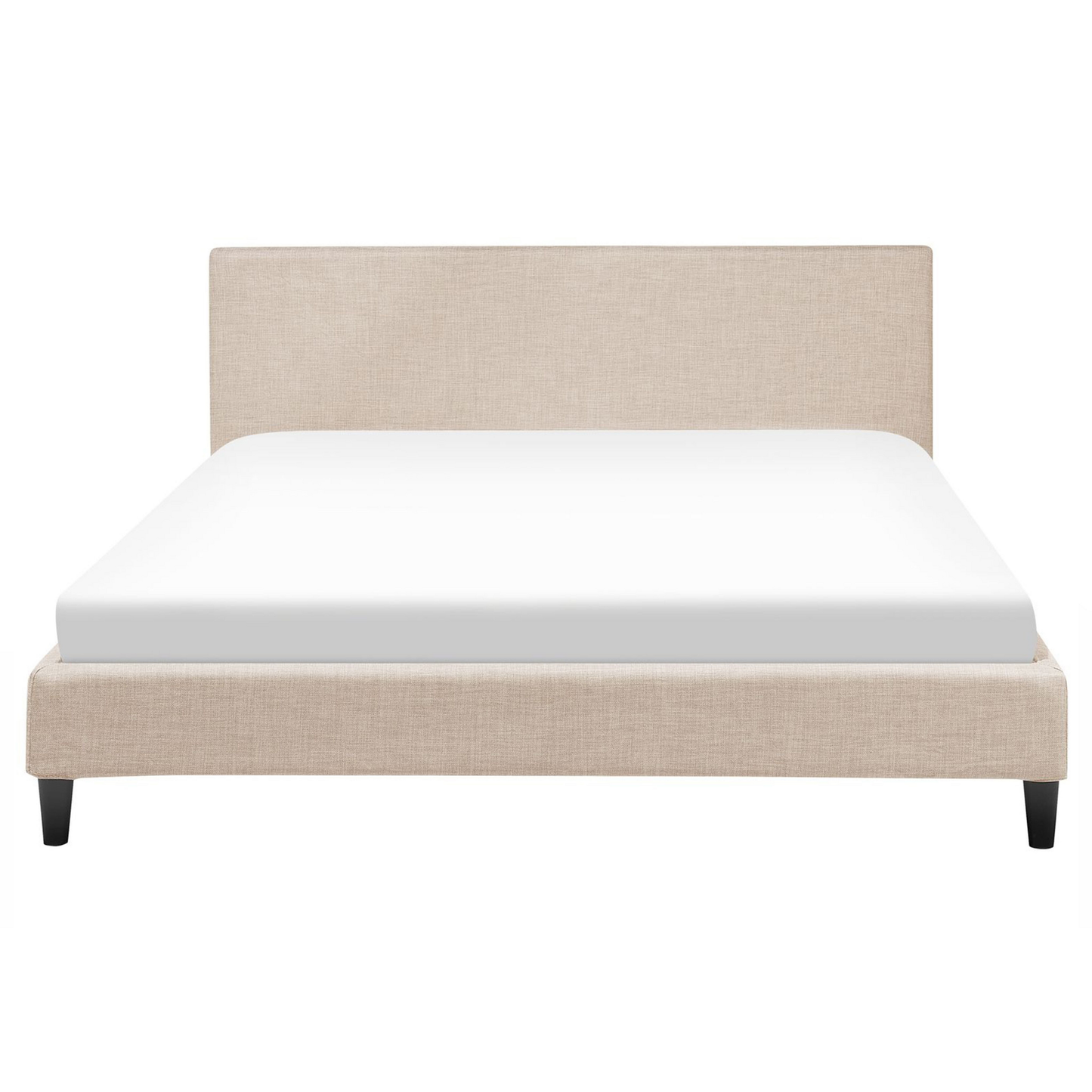Bett mit Lattenrost Stoff FITOU 160 x 200 cm Beige