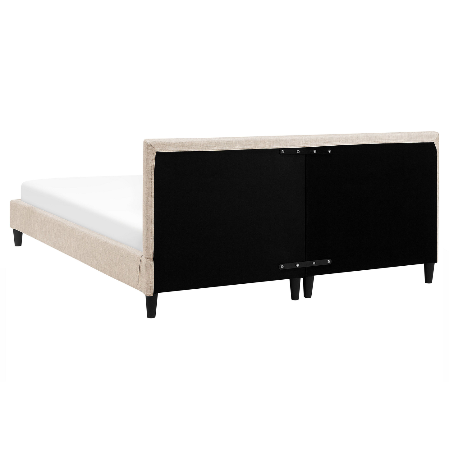 Bett mit Lattenrost Stoff FITOU 160 x 200 cm Beige