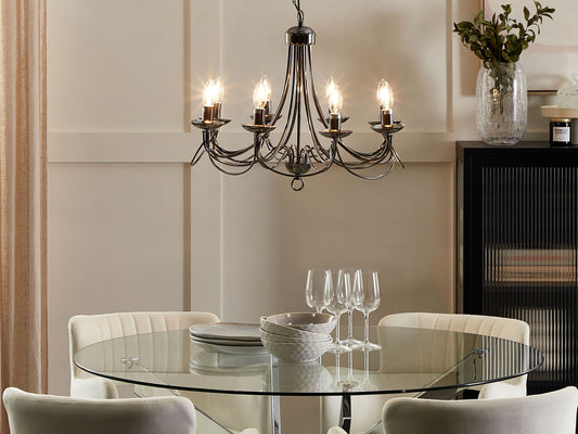 Kronleuchter TEESTA Metall Schwarz