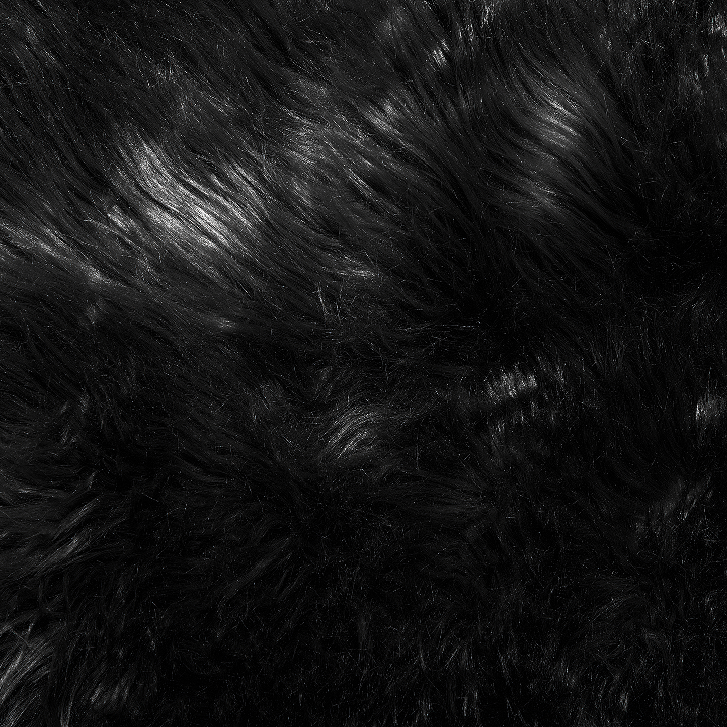 Kunstfell-Teppich Schaf schwarz 88 cm MUNGO