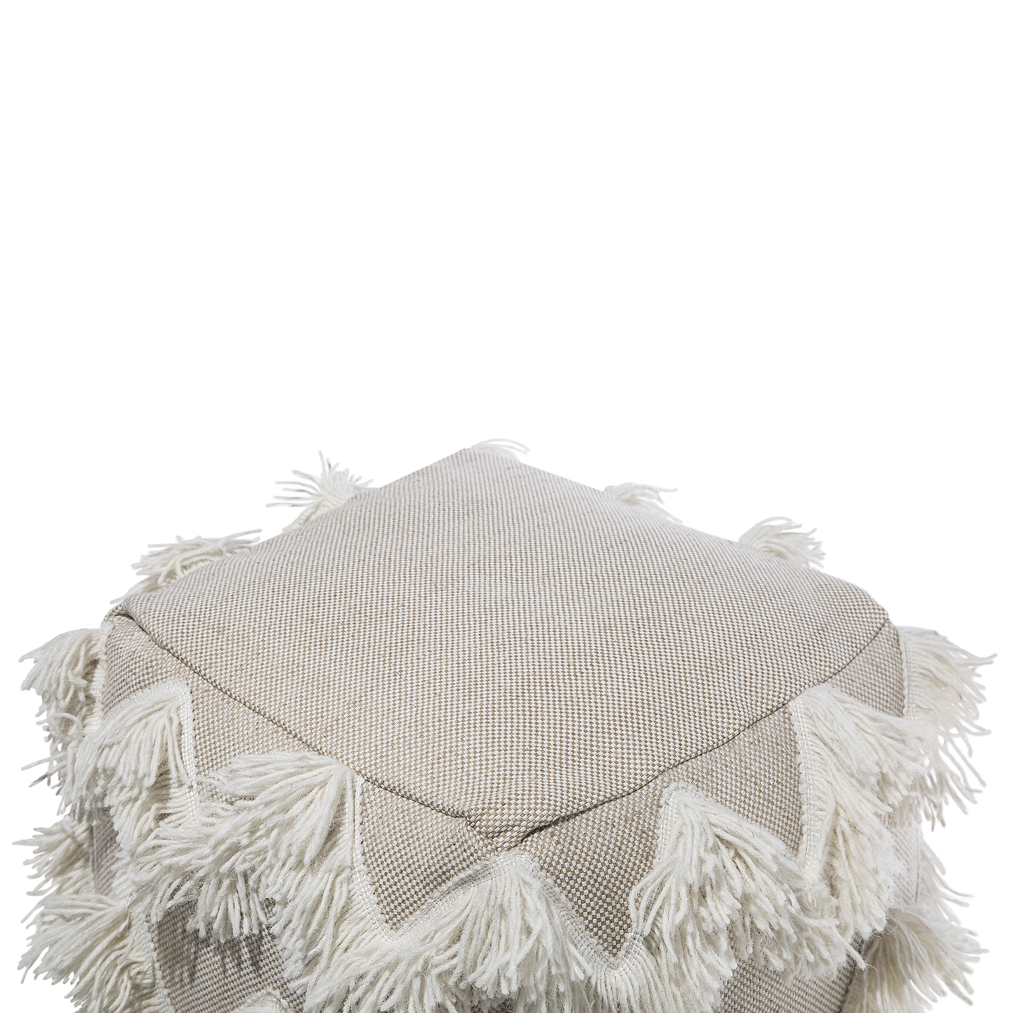 Pouf beige 44 x 45 cm NASHIK