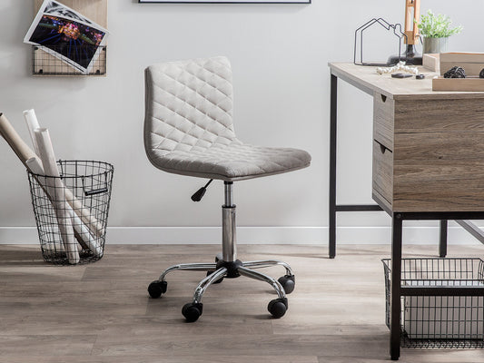 Arbeitshocker mit Rollen beige höhenverstellbar ORLANDO