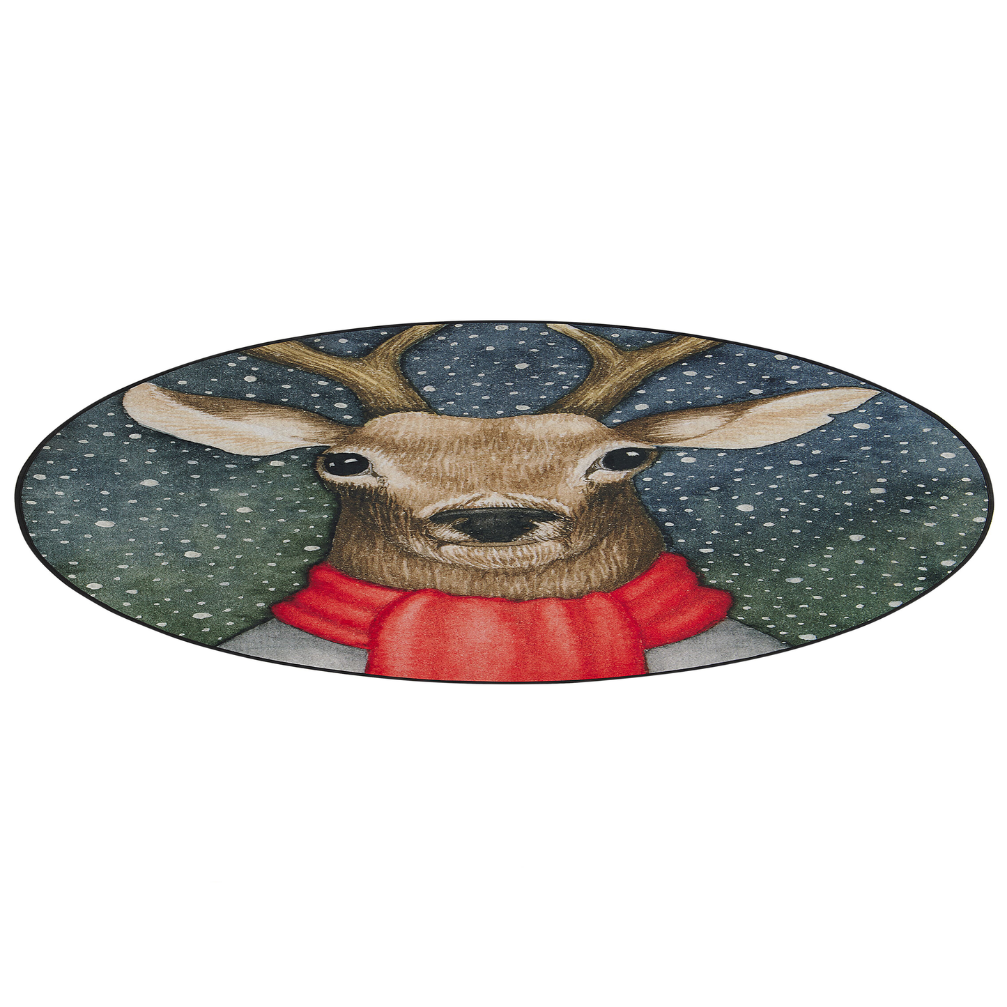Teppich Weihnachtsmotiv ⌀ 140 cm EREGLI