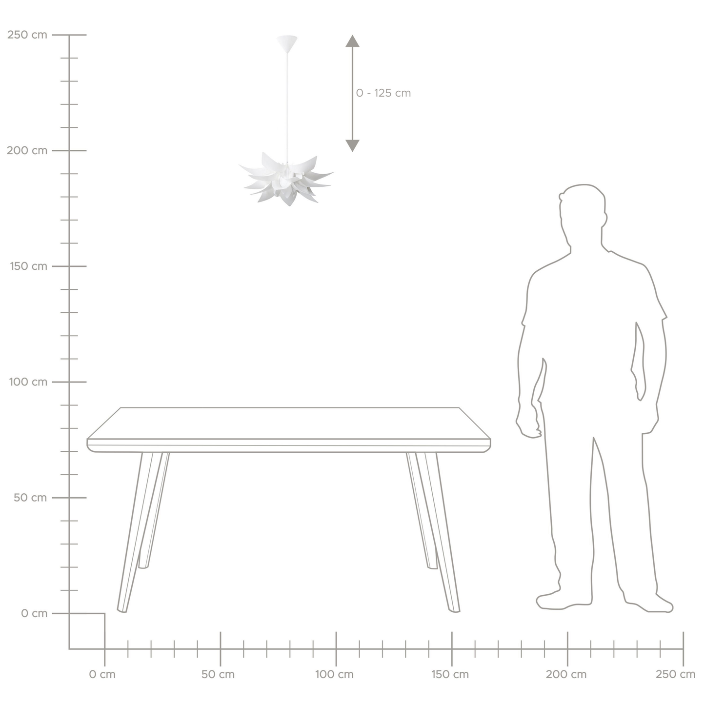 Hängelampe weiss Blumenform ALVA